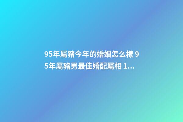 95年屬豬今年的婚姻怎么樣 95年屬豬男最佳婚配屬相 1995年屬豬的男生婚姻